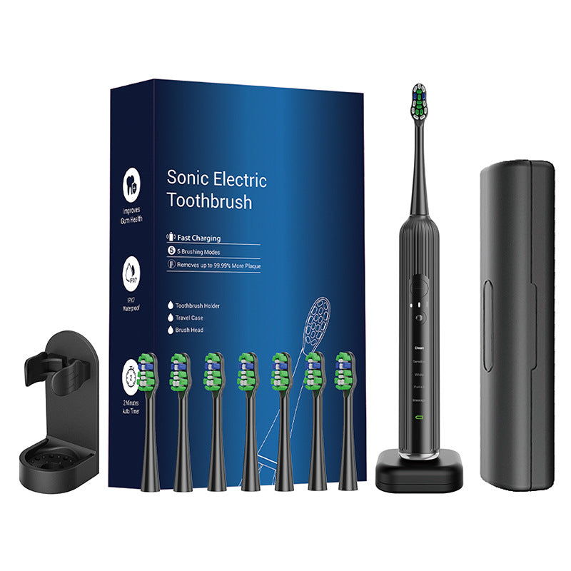 Electric Toothbrush for Adults – 5 Modes – 8 Brush Heads – IPX7 Waterproof – 120-Day Battery