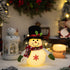 Glowing Snowman Doll Figurine - Christmas Light-Up Decoration - Fabric PVC LED Ornament - Pointed Hat and Top Hat Styles