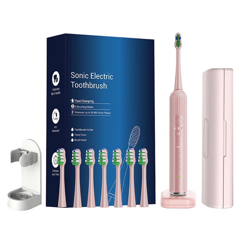 Electric Toothbrush for Adults – 5 Modes – 8 Brush Heads – IPX7 Waterproof – 120-Day Battery