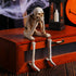 Halloween Resin Skeleton Figurines - Dangling Leg Ornaments -  Gothic Tabletop Decor - Spooky Holiday Gift