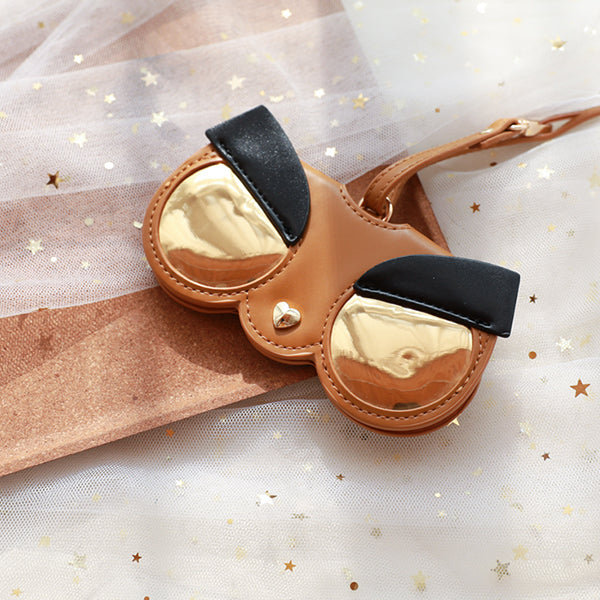 Animal Eyes Glasses Case - Ultra-Fiber Leather - Cute & Stylish - Perfect for Travel