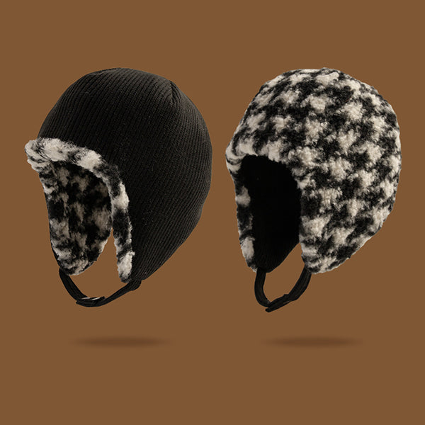 Reversible Faux Lamb Fleece Earflap Hat - Winter Warm Thickened Cap - Dual-Sided Cozy Design - Eight Color Options - Fashion Outdoor Headwear