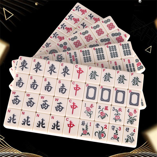 Elegant Mahjong Set - Family Game - 144 PCS - Timeless Classic Game