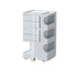 Rolling Storage Cart - Multi-Layer Design - Orange - Pink - Space-Saving Side Cabinet - Mobile Organizer