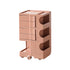 Rolling Storage Cart - Multi-Layer Design - Orange - Pink - Space-Saving Side Cabinet - Mobile Organizer