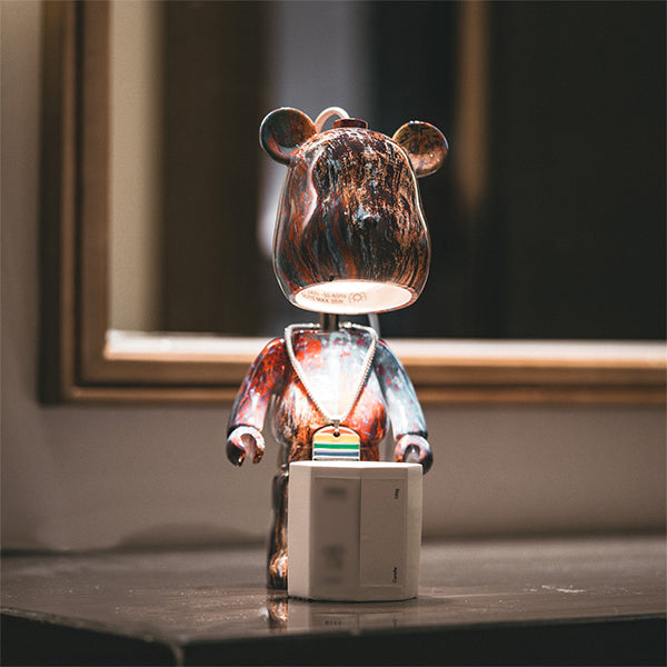 Bearbrick-Inspired Melted Wax Lamp