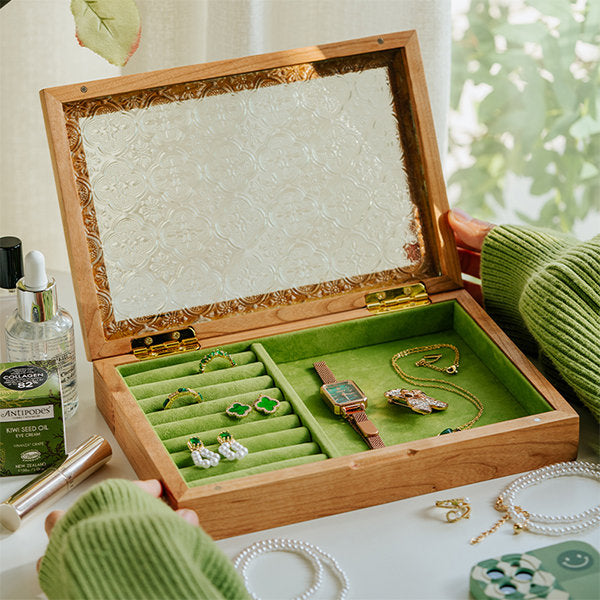 Vintage Wooden Jewelry Box