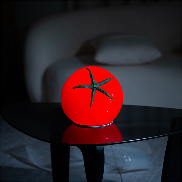 Tomato Table Lamp - Adjustable Brightness Resin Light - Perfect for Modern Home Decor