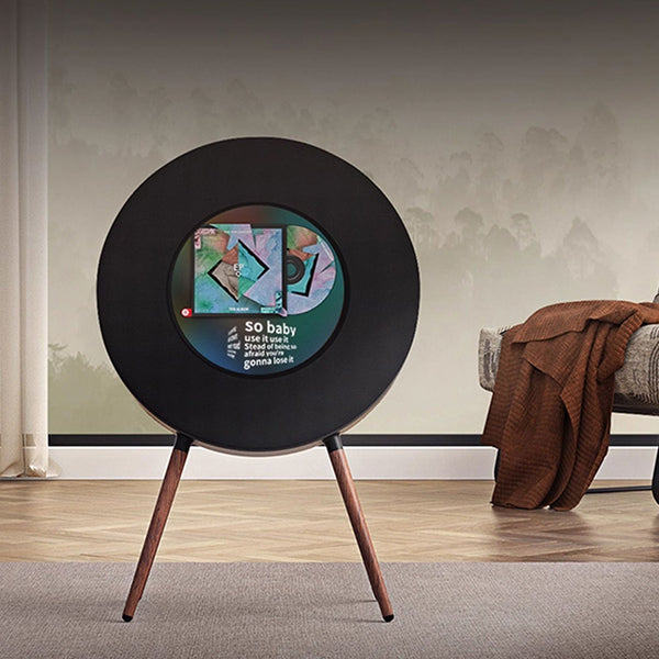 Vinyl Lyric Bluetooth Speaker – Floating Subtitle Display – Floor-Standing Retro Record-Style Audio – Wireless Home Music Speaker