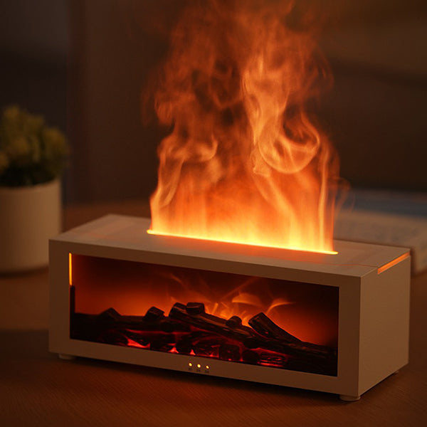 Flame Fireplace Humidifier - Essential Oil Diffuser - Remote Control - Cozy Atmosphere