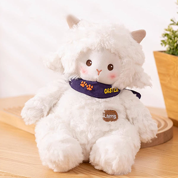 Cute Lamb Plush Toy - Ultra-Soft Faux Rabbit Fur - Stuffed with PP Cotton - 2 Size Options - Cozy & Huggable
