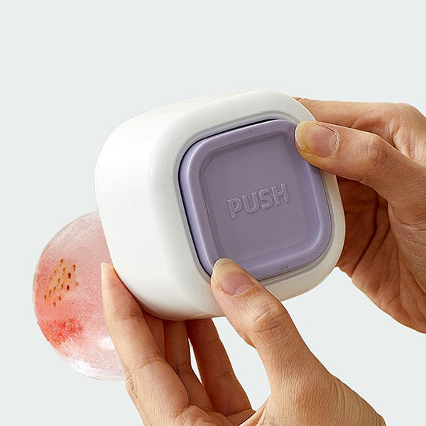 Whiskey Ice Ball Mold - One Press Release - Summer Drink Essential - Food Grade Material - Pink Green Purple