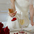 Cupid Ring Champagne Glasses - Heart-Shaped Base - Glass - Elegant Valentine's Gift - Romantic Dinnerware
