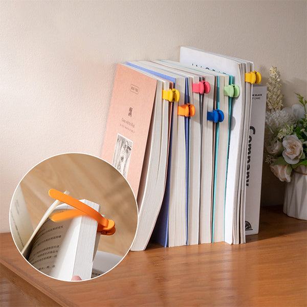 Smart Silicone Bookmark - Automatic Page Holder - Colorful Reading Clips - Flexible Non-Slip Design - Perfect for Books & Journals