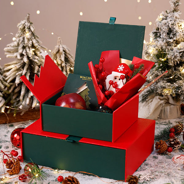 Christmas Gift Box - Flip-Open Design - Christmas Tree Centerpiece - Elegant Holiday Packaging