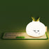 Charming Garlic-Shaped Night Light - Tap-to-Light Technology - Silicone - Built-in Timer