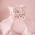 European Princess Pink Table Lamp - Resin Base with Fabric Shade - Lace Trim Bedside Light - Cute Girl’s Bedroom Nightstand Lamp