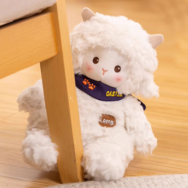 Cute Lamb Plush Toy - Ultra-Soft Faux Rabbit Fur - Stuffed with PP Cotton - 2 Size Options - Cozy & Huggable