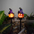 Solar-Powered Witch Hat Pumpkin Stake Light - Halloween Outdoor Decoration