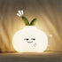 Charming Garlic-Shaped Night Light - Tap-to-Light Technology - Silicone - Built-in Timer