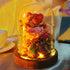Moss Bear Preserved Flower Glass Dome - Everlasting Roses - Red - Pink - Purple - Blue - Valentine’s Gift