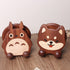 Cute Wooden Phone Stand - Totoro Shiba Inu & Cat - Foldable & Space-Saving - 360° Adjustable - Home & Office Use