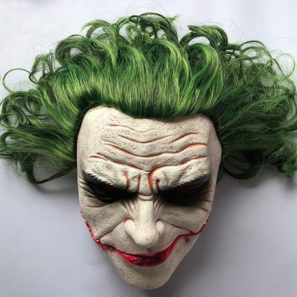 Joker Latex Mask - Halloween Costume - Realistic Design - White - Beige