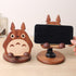Cute Wooden Phone Stand - Totoro Shiba Inu & Cat - Foldable & Space-Saving - 360° Adjustable - Home & Office Use