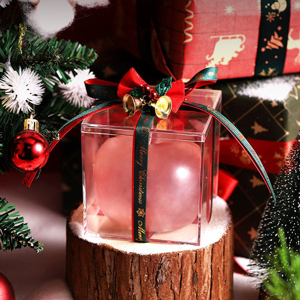 Christmas Apple Candle - Translucent Design - Festive Red Color - Holiday Decor - Gift Idea