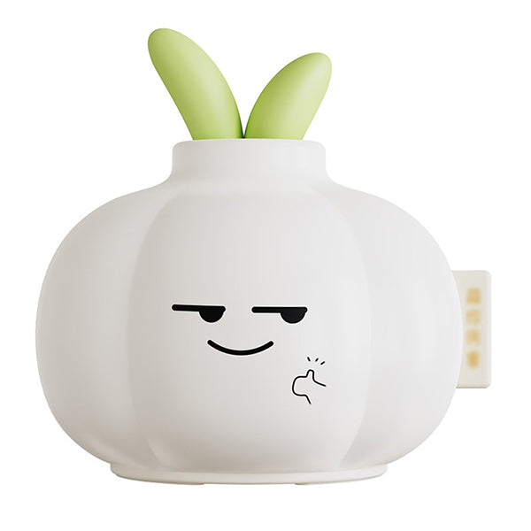 Charming Garlic-Shaped Night Light - Tap-to-Light Technology - Silicone - Built-in Timer