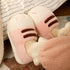 Plush Cat Paw Slippers - Closed Heel Design - Unisex Wear - Pink - Khaki - Six Size Options