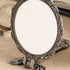 Vintage Floral Folding Mirror - Retro Art Design - Elegant Tabletop and Handheld - Mother's Day Gift