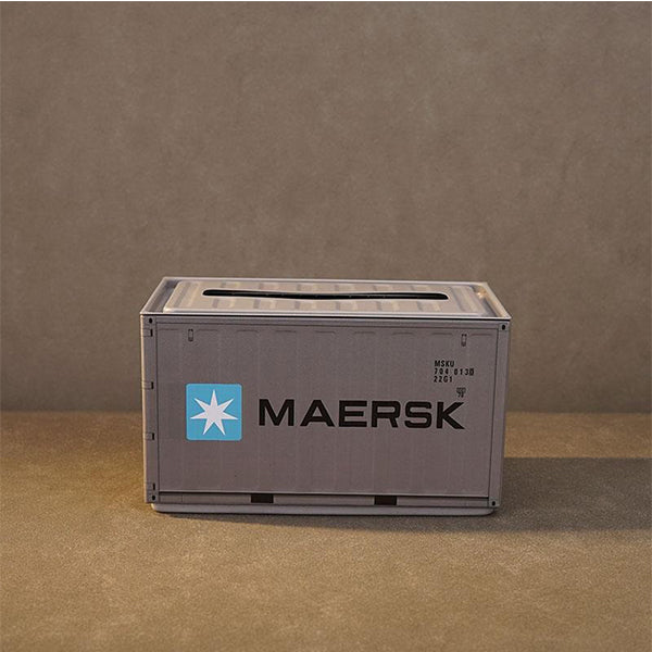 Vintage Industrial Container Tissue Box - Iron Retro Design - Creative Desk and Home Organizer - Gray - Orange
