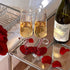 Cupid Ring Champagne Glasses - Heart-Shaped Base - Glass - Elegant Valentine's Gift - Romantic Dinnerware