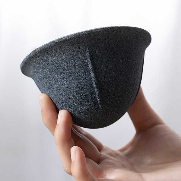 Reusable Ceramic Coffee Dripper - Hole-Free Filter Cup - Crude Pottery Pour Over Brewer - No Paper Needed