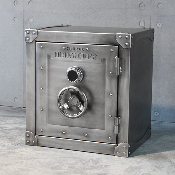 Industrial Iron Bedside Cabinet - Metal Nightstand with Lock or Non-Lock Option - Vintage Loft Storage Side Table