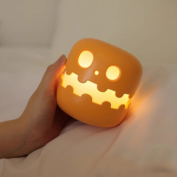 Spooky Pumpkin Night Light - Halloween - ABS Plastic - Press-to-Light - With Timer