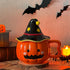 Halloween Pumpkin Mug with Enchanted Hat Lid - Brown - Black - Blue - Ceramic