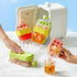 Ice Mold Water Bottle - Food-Grade Plastic - Easy Release - Pink - Green - White