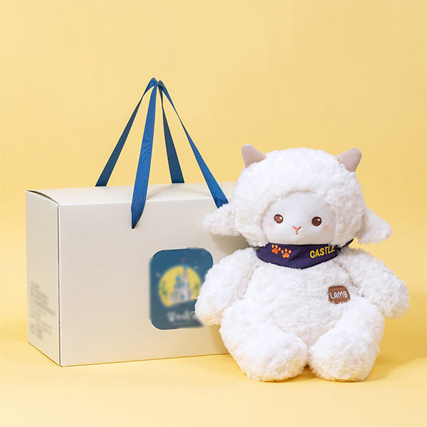 Cute Lamb Plush Toy - Ultra-Soft Faux Rabbit Fur - Stuffed with PP Cotton - 2 Size Options - Cozy & Huggable