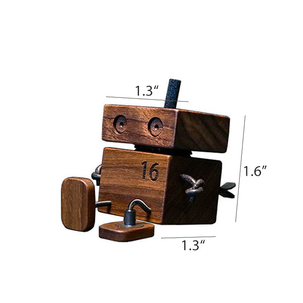 Robot Car Air Vent Diffuser - Car Freshener Ornament - Handmade Wooden & Metal Dashboard Decor