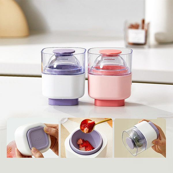 Whiskey Ice Ball Mold - One Press Release - Summer Drink Essential - Food Grade Material - Pink Green Purple