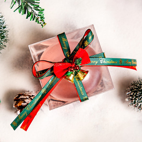 Christmas Apple Candle - Translucent Design - Festive Red Color - Holiday Decor - Gift Idea