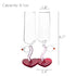 Cupid Ring Champagne Glasses - Heart-Shaped Base - Glass - Elegant Valentine's Gift - Romantic Dinnerware