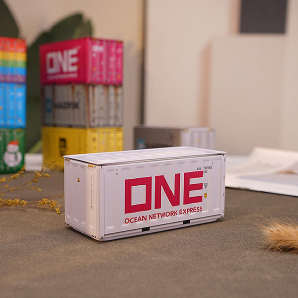 Retro Industrial Container Storage Box - Iron Desk Organizer - Vintage Mini Cargo Design