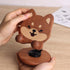 Cute Wooden Phone Stand - Totoro Shiba Inu & Cat - Foldable & Space-Saving - 360° Adjustable - Home & Office Use