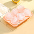 Rose Ice Cube Mold - 4 or 6 Grids - Food-Grade Silicone - Easy Release - Pink and Green Options
