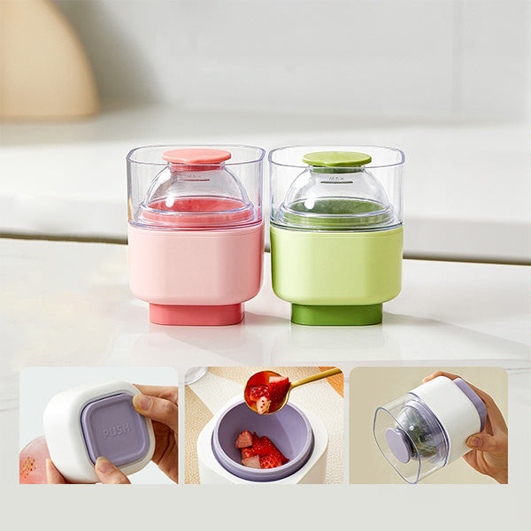 Whiskey Ice Ball Mold - One Press Release - Summer Drink Essential - Food Grade Material - Pink Green Purple