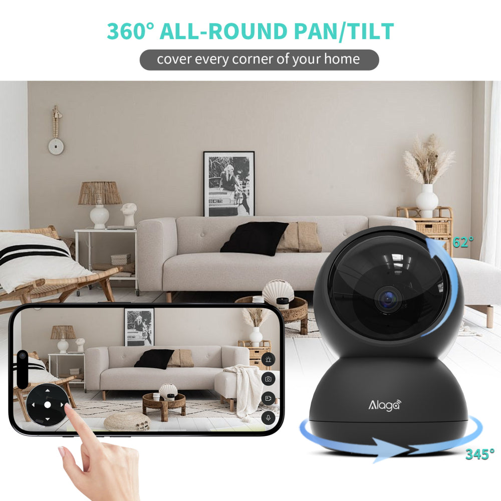 Alaga P50S 3K Indoor Camera – AI Smart Security & 360° View