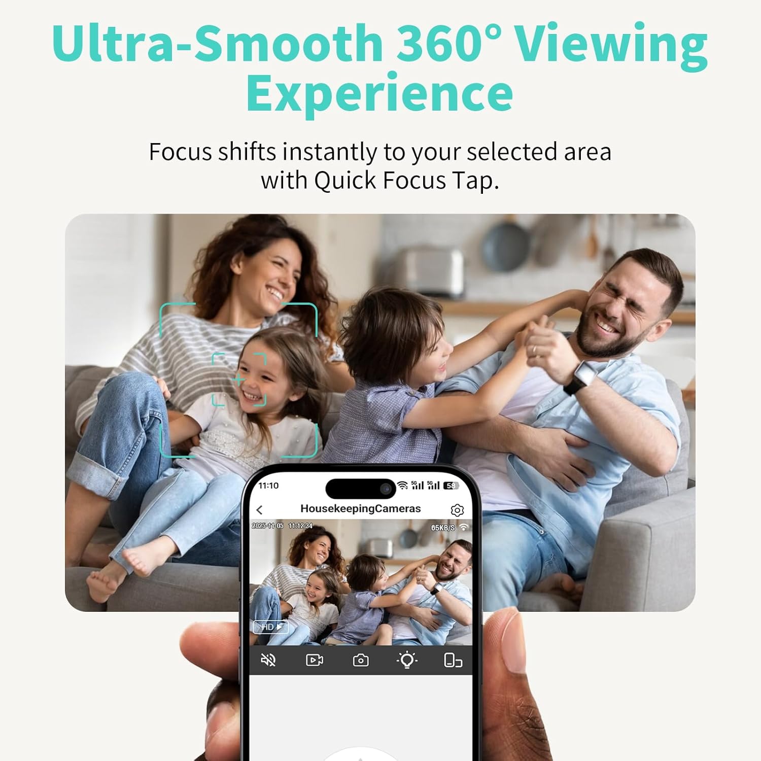 Alaga P50S 3K Indoor Camera – AI Smart Security & 360° View